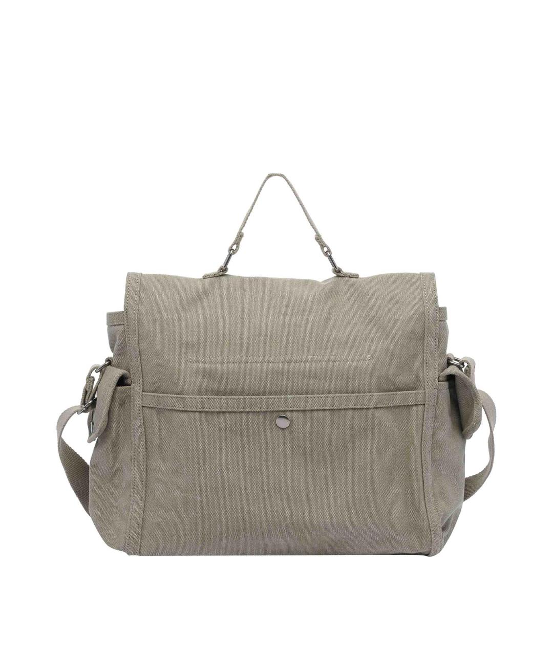 A.P.C. Зеленая хлопковая сумка на плечо, фото 3