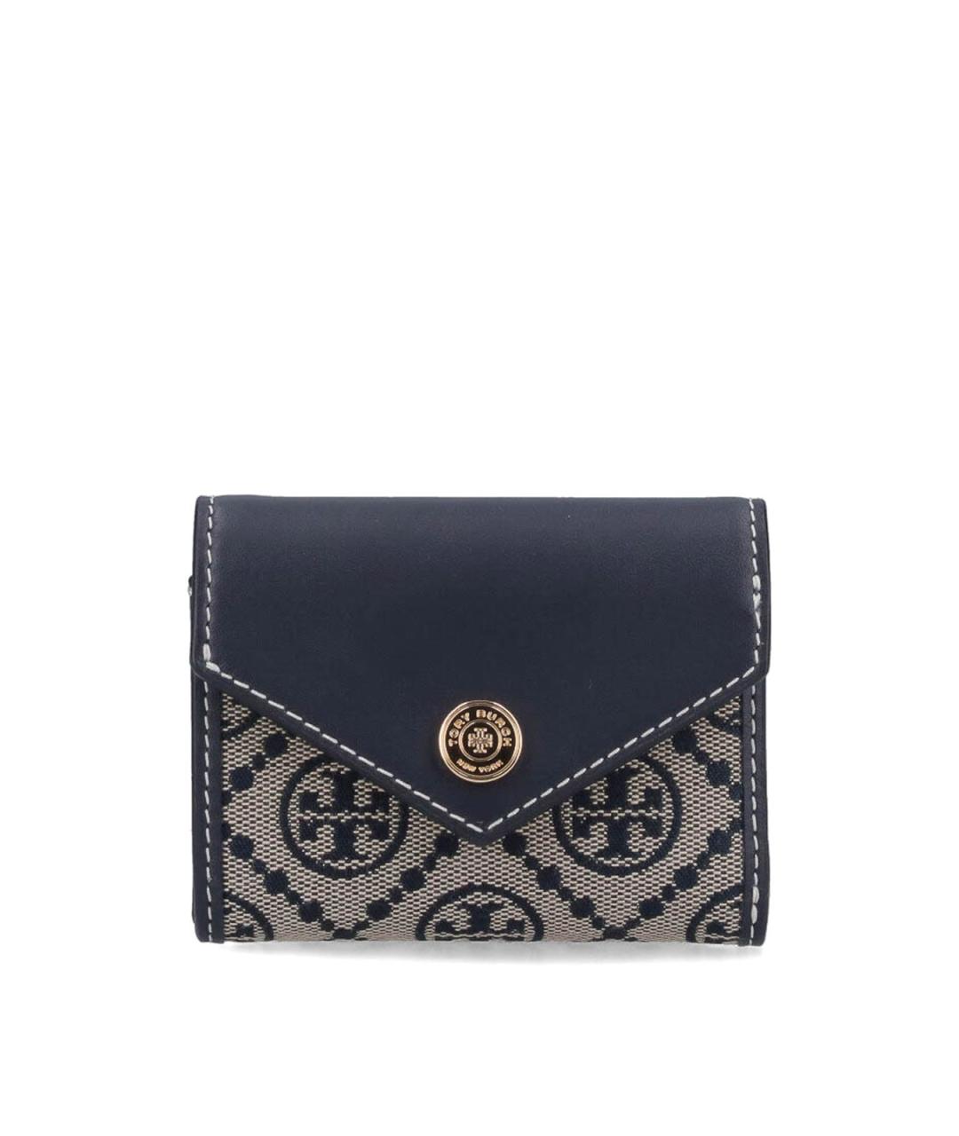 TORY BURCH Темно-синий кожаный кошелек, фото 6