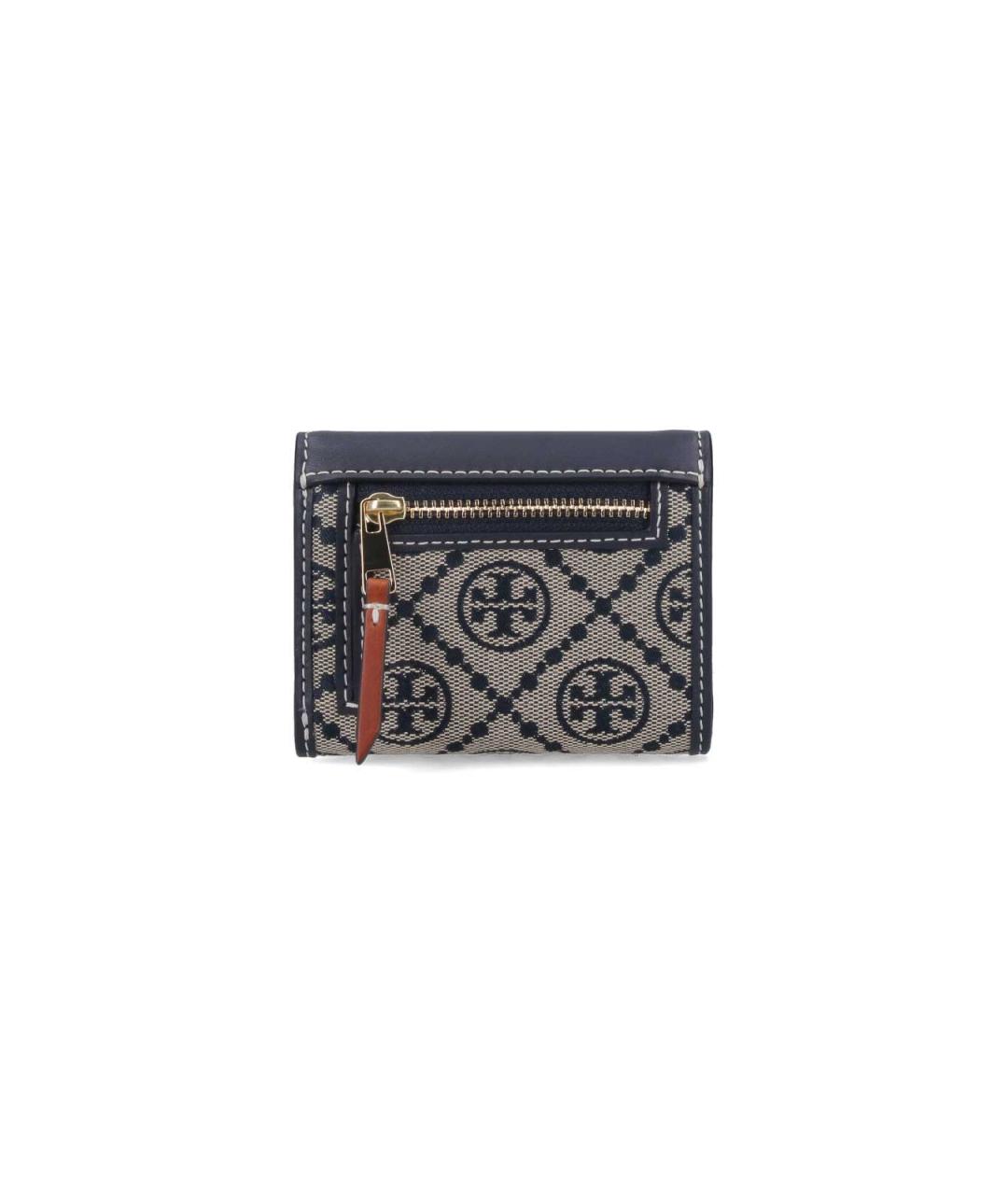 TORY BURCH Темно-синий кожаный кошелек, фото 3