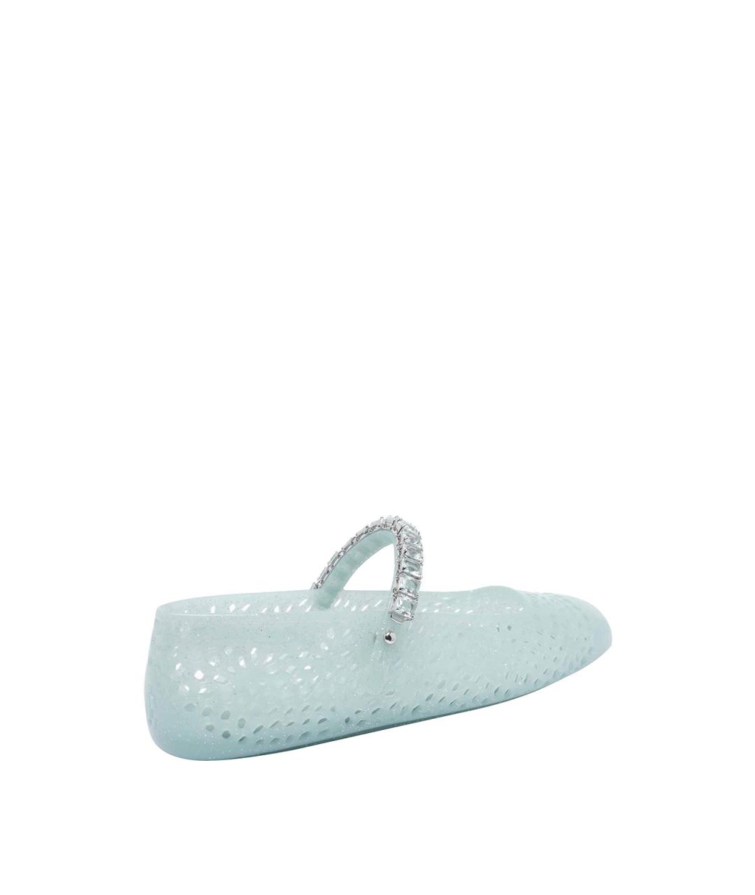JIMMY CHOO Голубые резиновые балетки, фото 3