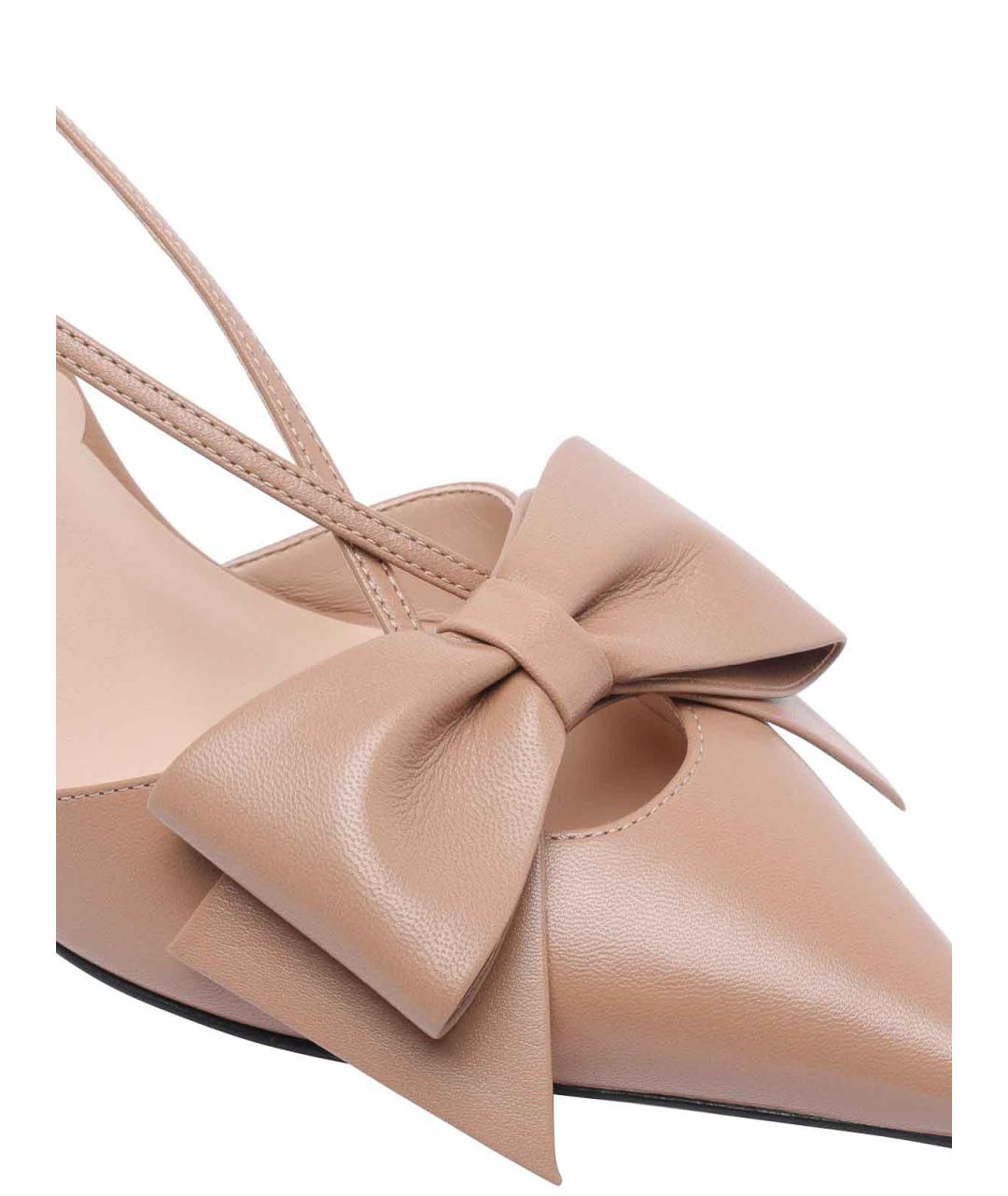 VALENTINO Бежевые кожаные туфли, фото 4