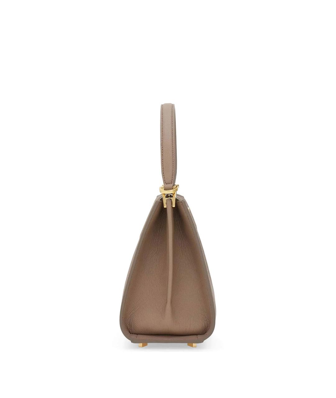 FERRAGAMO Бежевая кожаная сумка тоут, фото 4