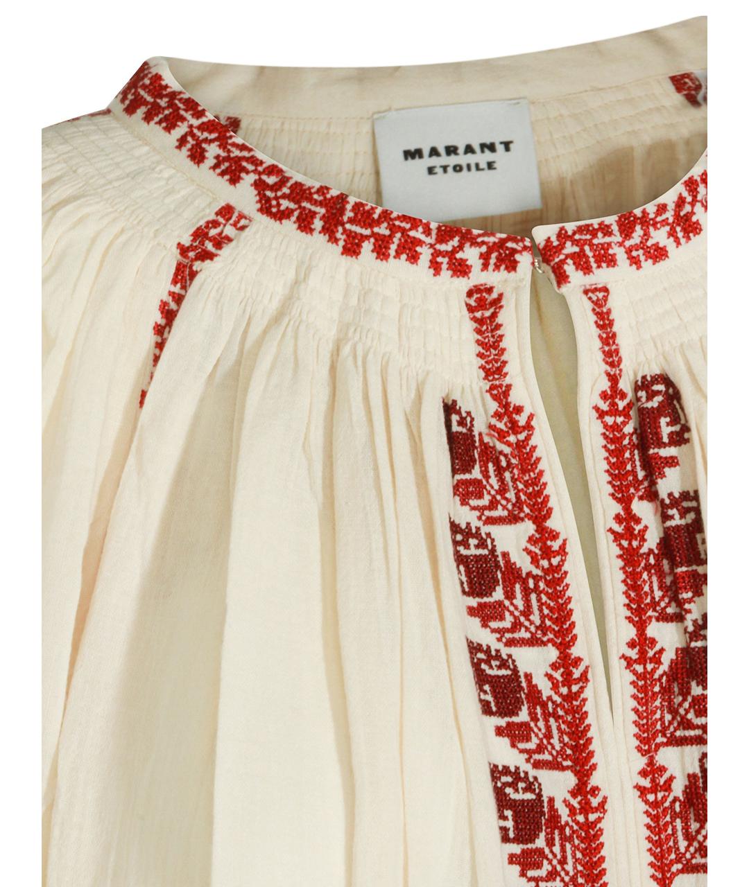 ISABEL MARANT Бежевая хлопковая рубашка, фото 4