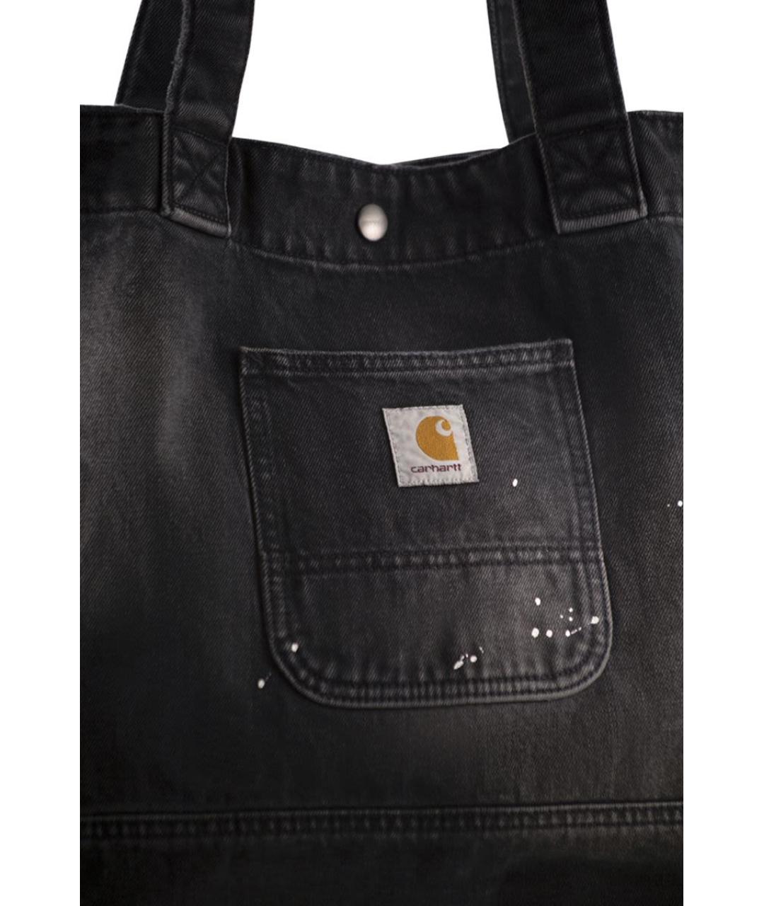 CARHARTT WIP Черная хлопковая сумка через плечо, фото 5