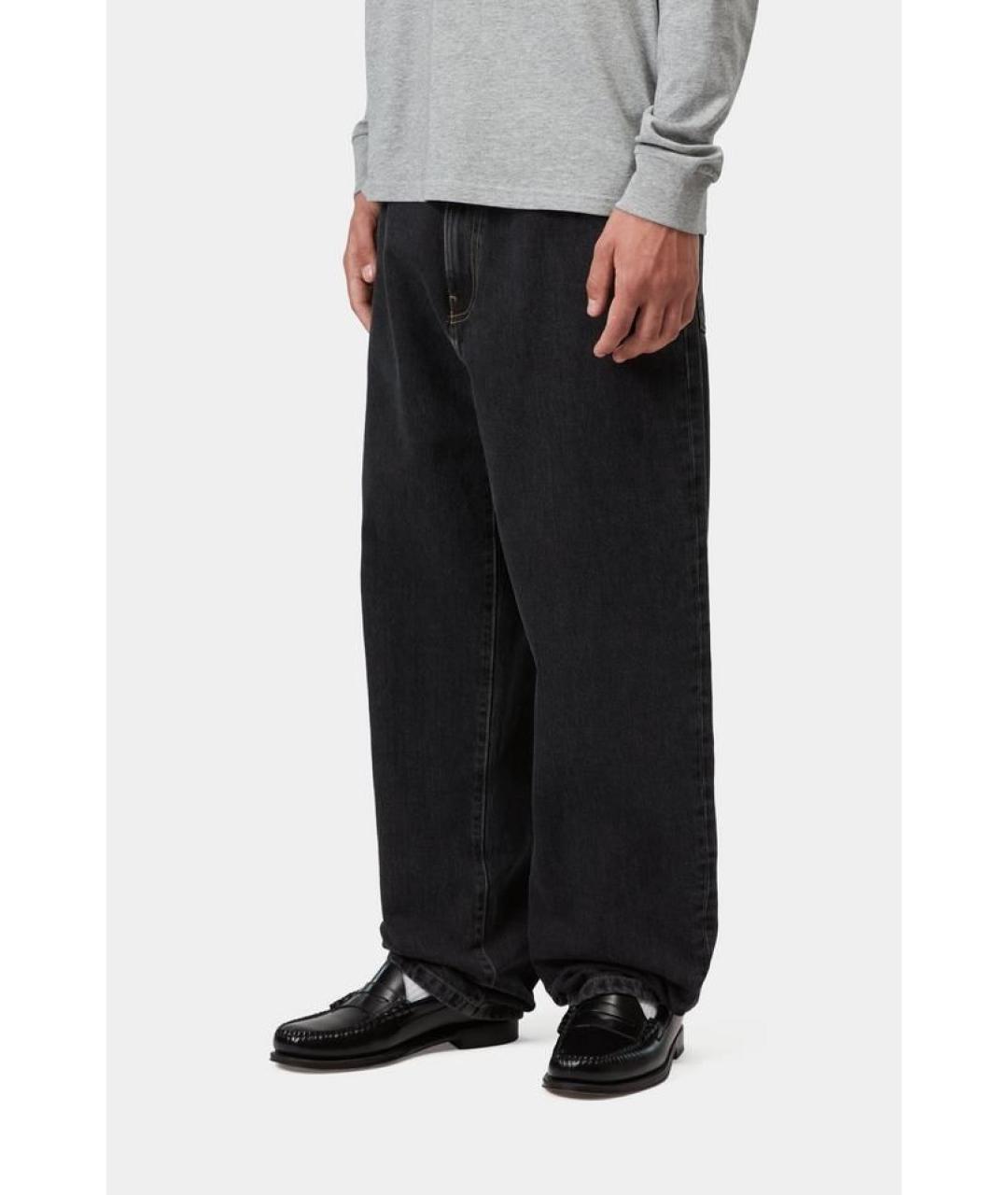 CARHARTT WIP Черные хлопковые прямые джинсы, фото 3
