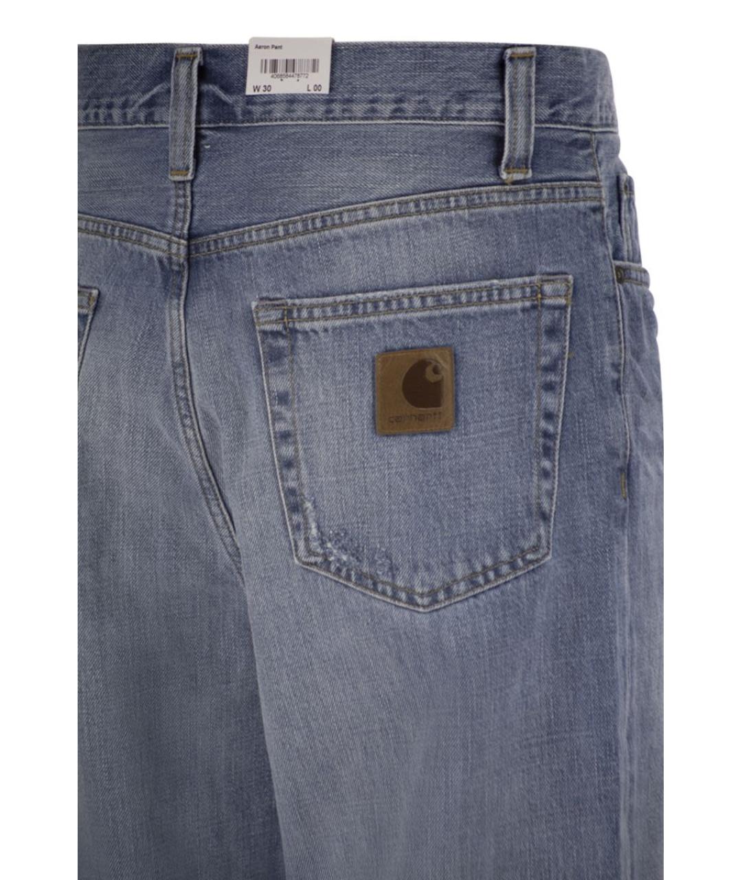 CARHARTT WIP Синие хлопковые прямые джинсы, фото 4