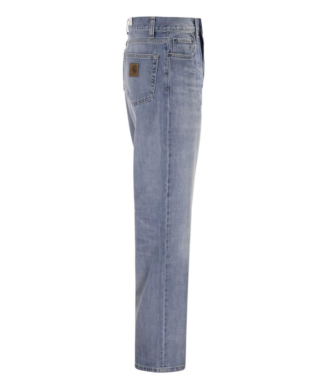 CARHARTT WIP Синие хлопковые прямые джинсы, фото 3