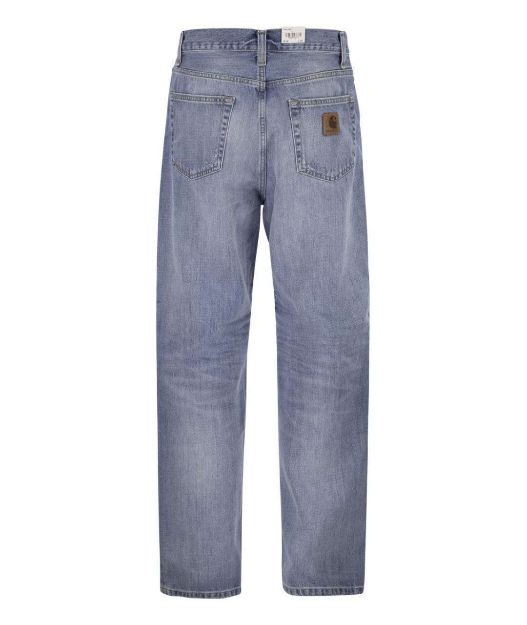 CARHARTT WIP Синие хлопковые прямые джинсы, фото 2