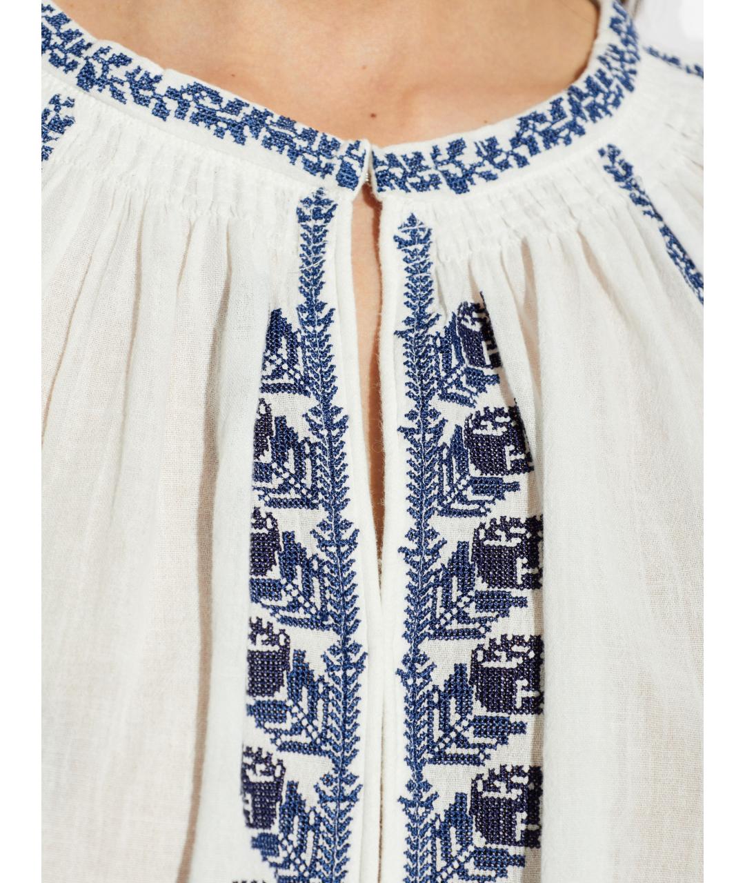 ISABEL MARANT Синее хлопковое повседневное платье, фото 4