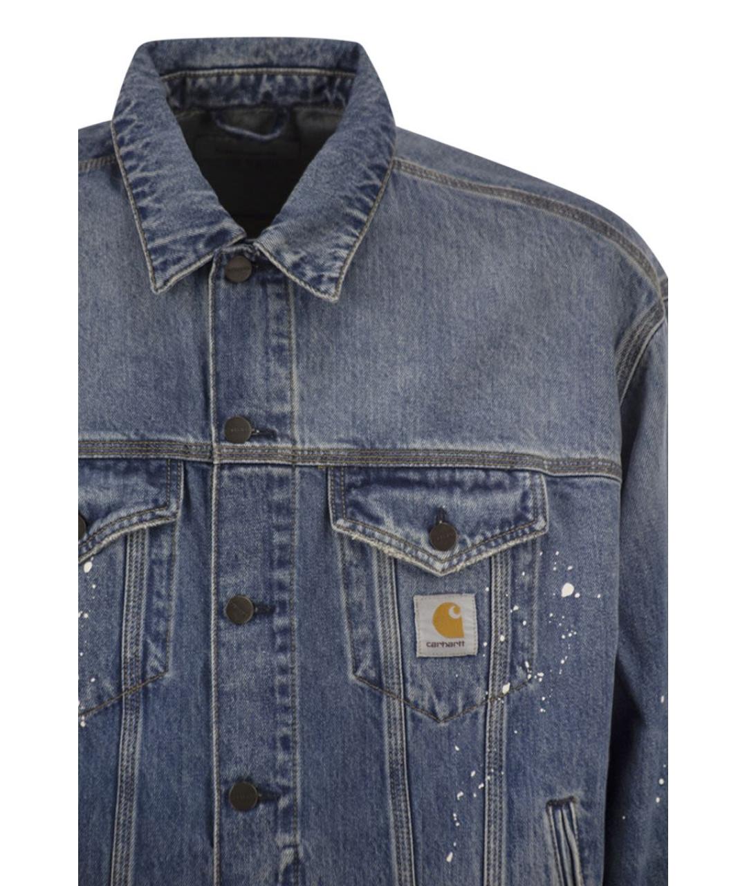 CARHARTT WIP Синяя хлопковая куртка, фото 4
