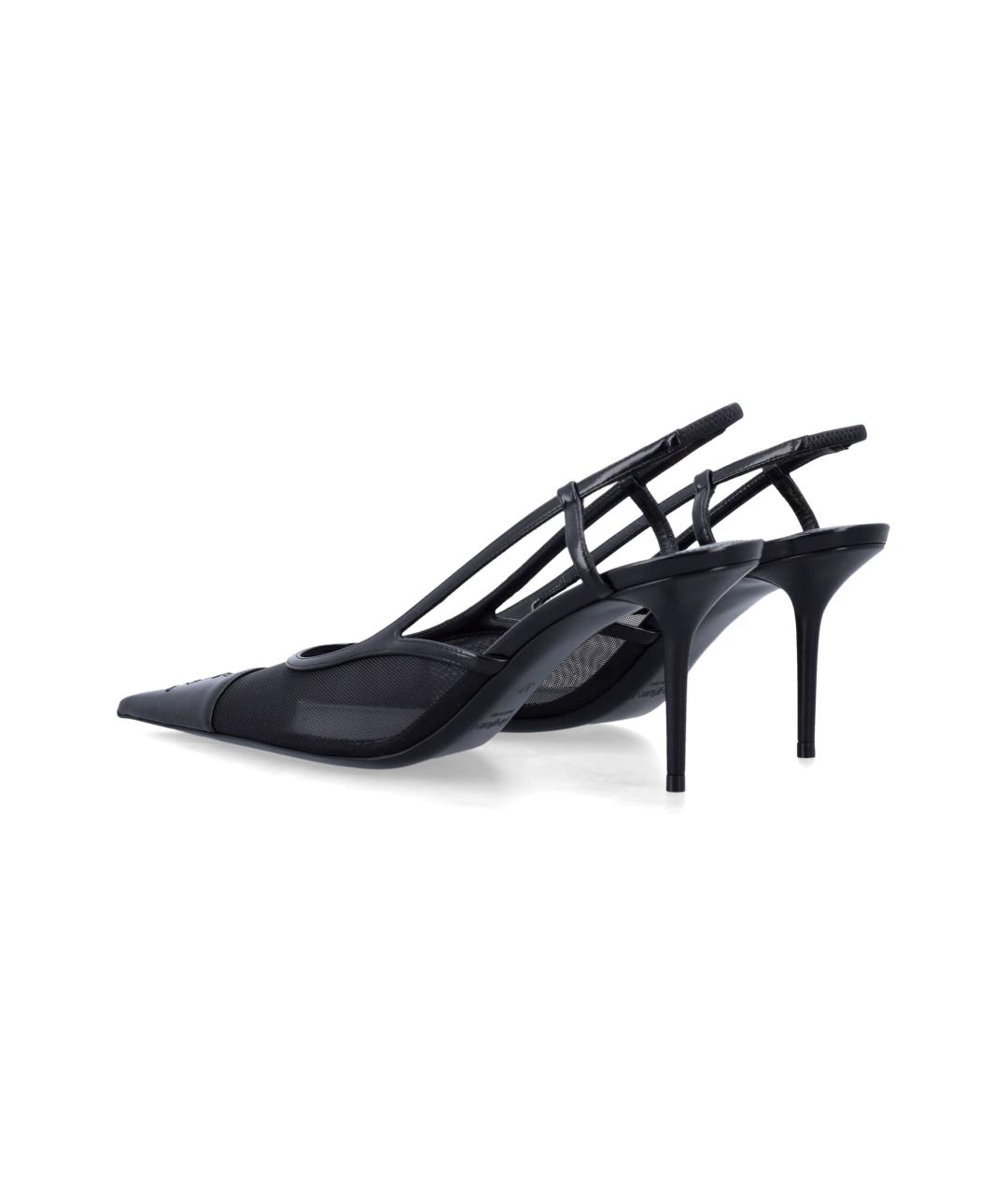 SAINT LAURENT Черные текстильные туфли, фото 3