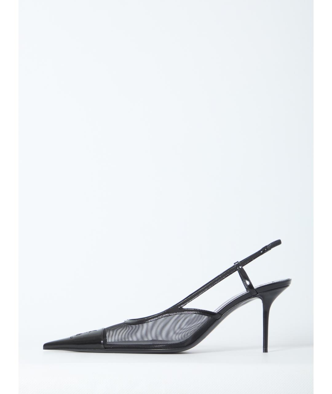 SAINT LAURENT Черные текстильные туфли, фото 4