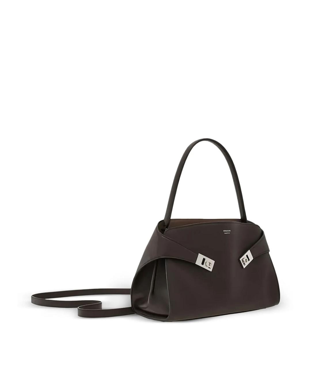 FERRAGAMO Коричневая кожаная сумка тоут, фото 4