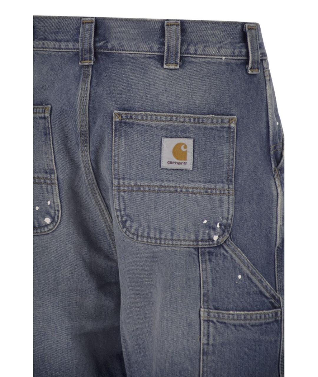 CARHARTT WIP Синие хлопковые прямые джинсы, фото 4
