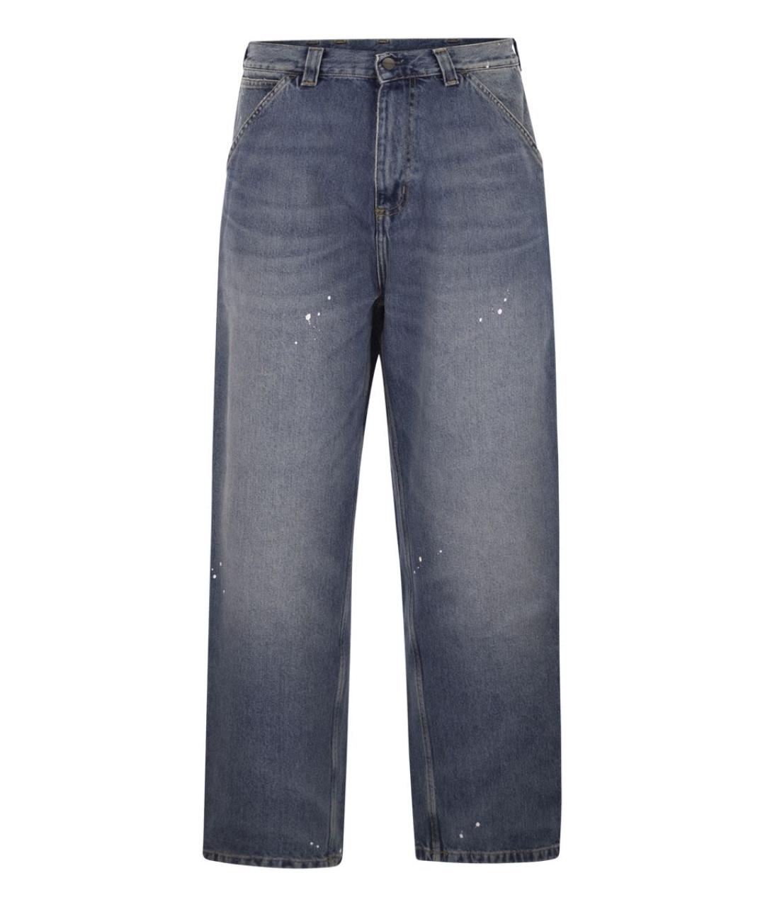 CARHARTT WIP Синие хлопковые прямые джинсы, фото 1
