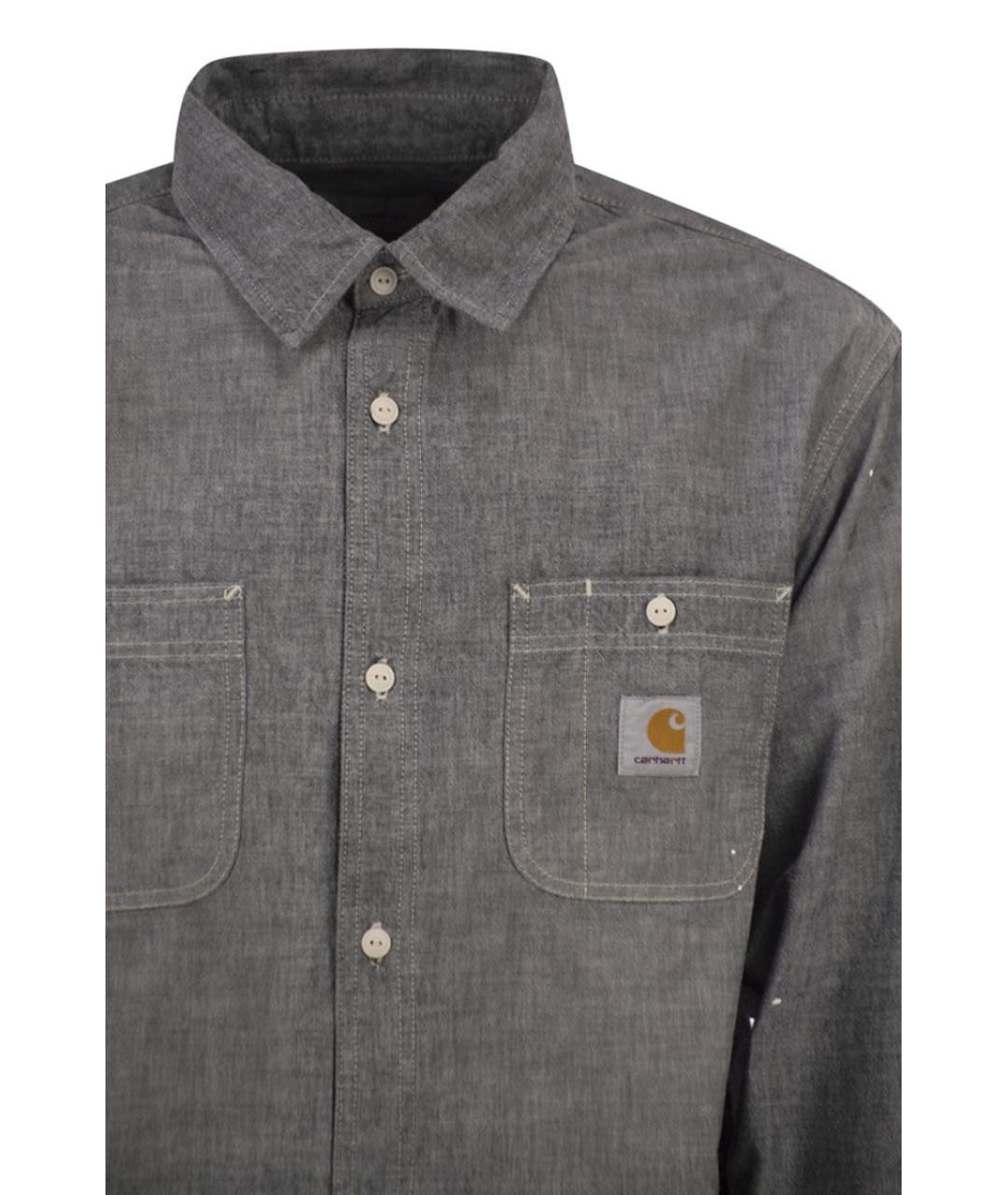 CARHARTT WIP Серая хлопковая рубашка, фото 4