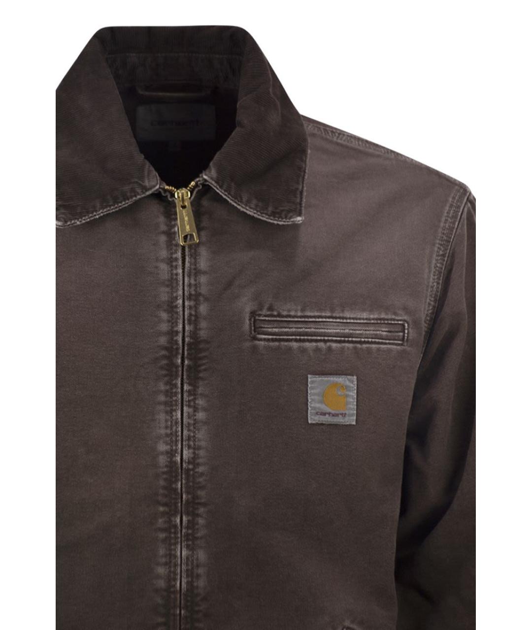 CARHARTT WIP Коричневая хлопковая куртка, фото 4