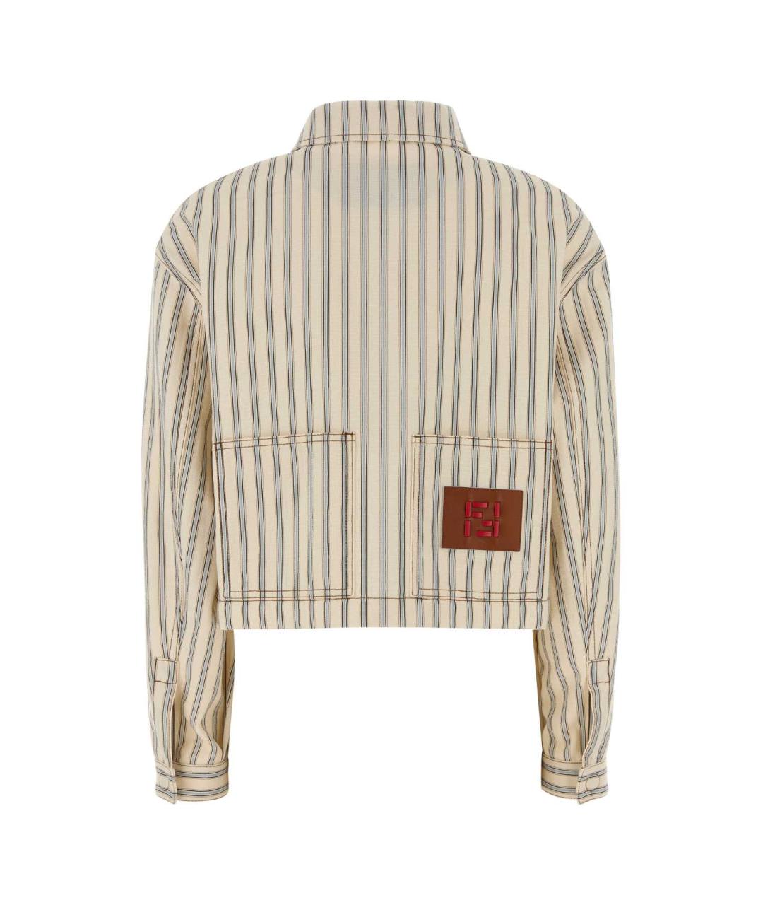 FENDI Бежевая хлопковая куртка, фото 2