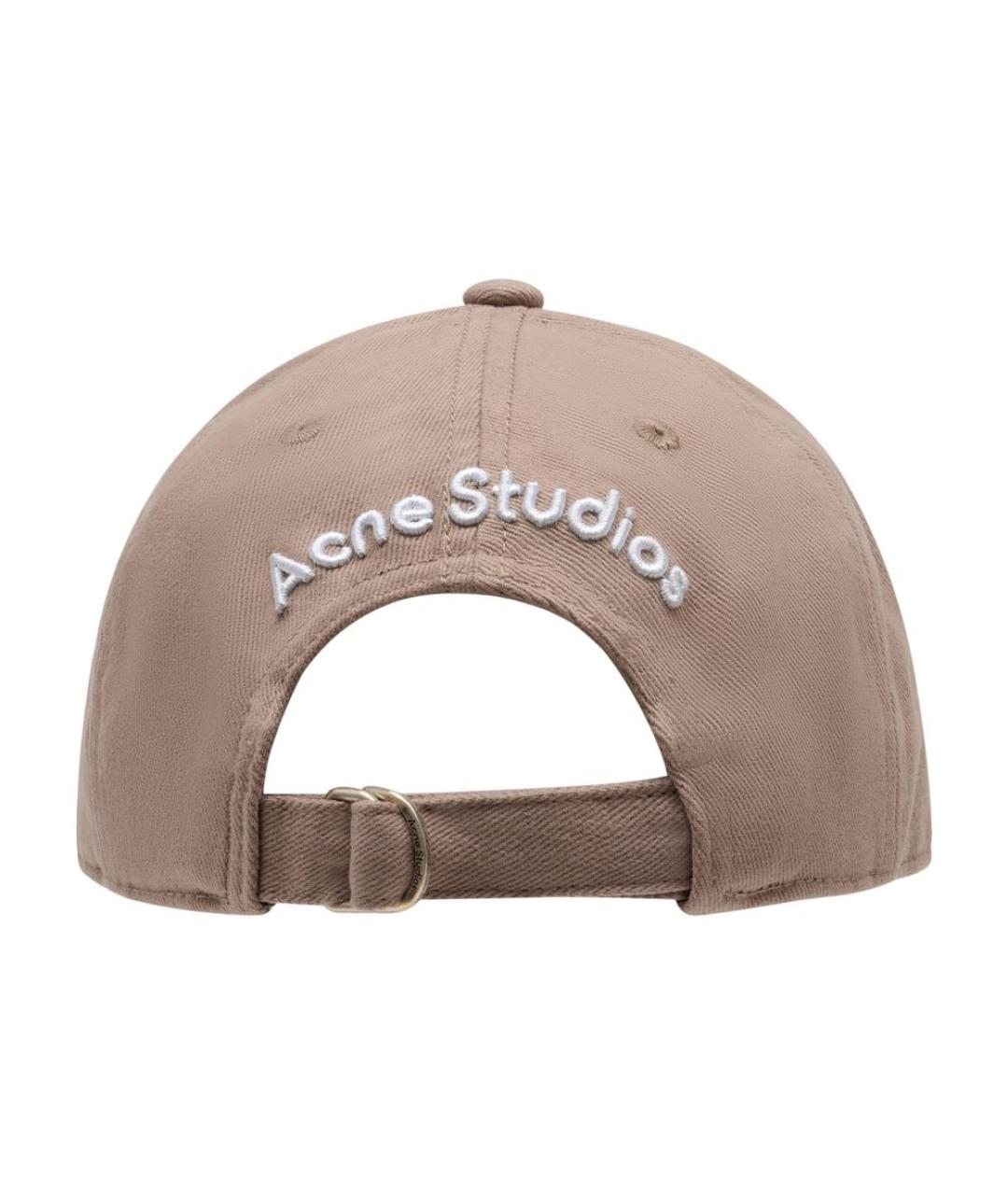 ACNE STUDIOS Бежевая хлопковая кепка, фото 2