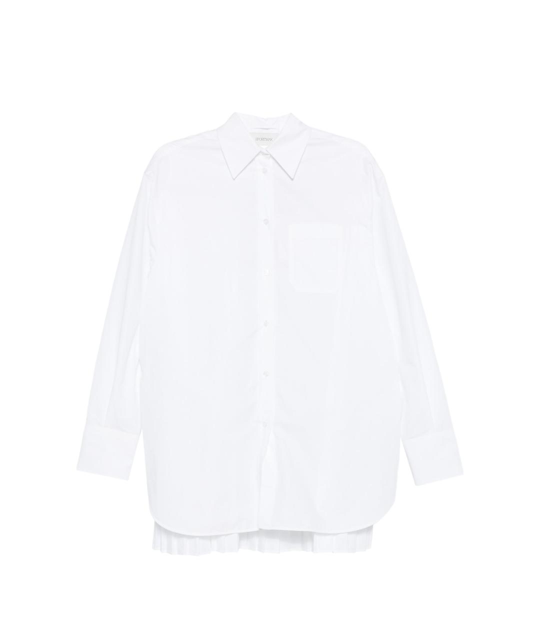 MAX MARA Белая хлопковая рубашка, фото 1