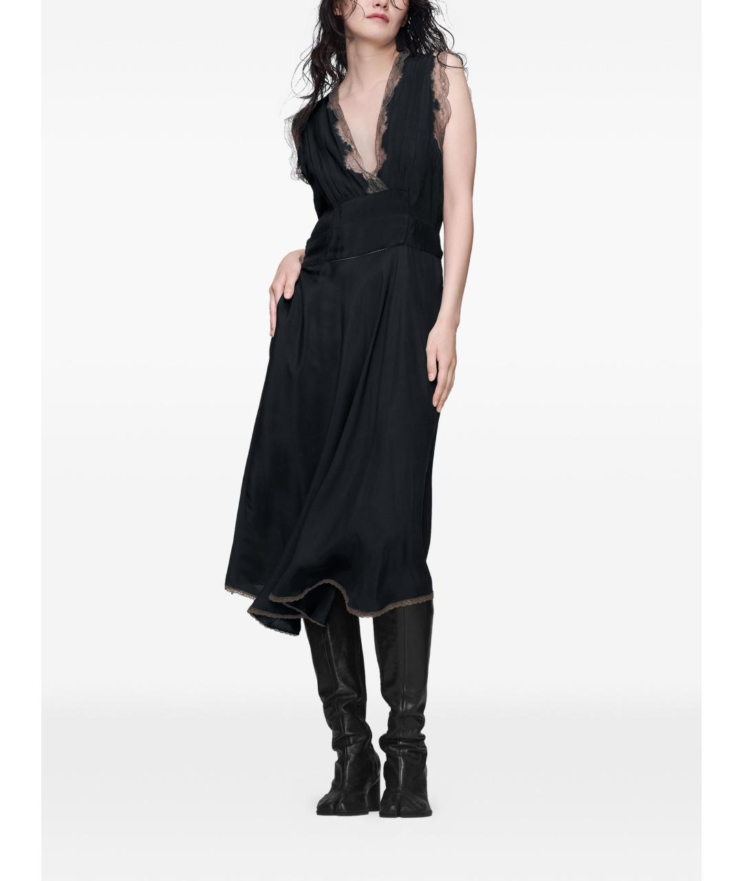 MAISON MARGIELA Черное ацетатное повседневное платье, фото 1