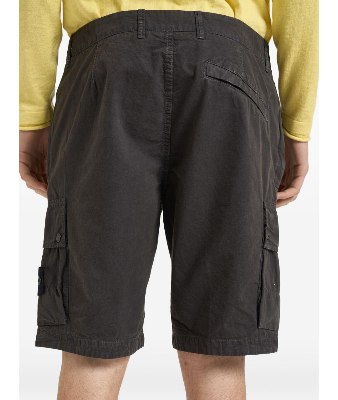 STONE ISLAND Синие хлопковые шорты, фото 4