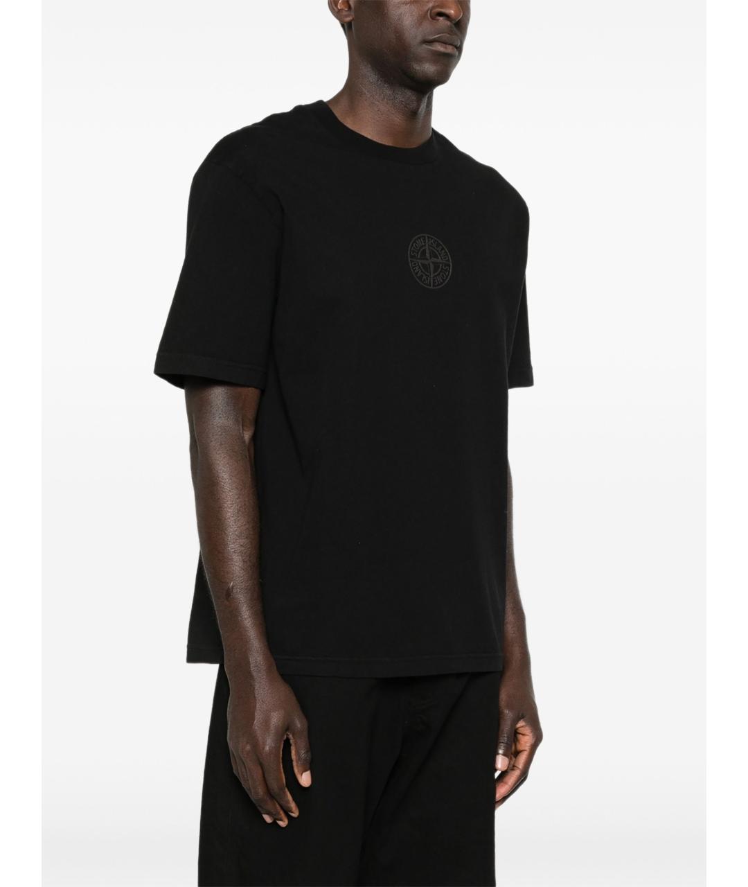 STONE ISLAND Синяя хлопковая футболка, фото 4
