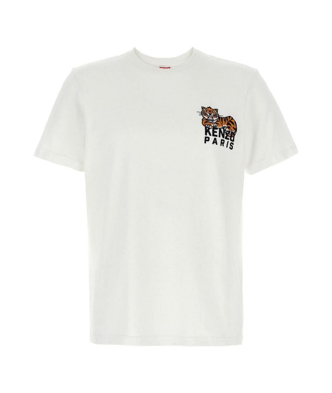 KENZO Белая хлопковая футболка, фото 1