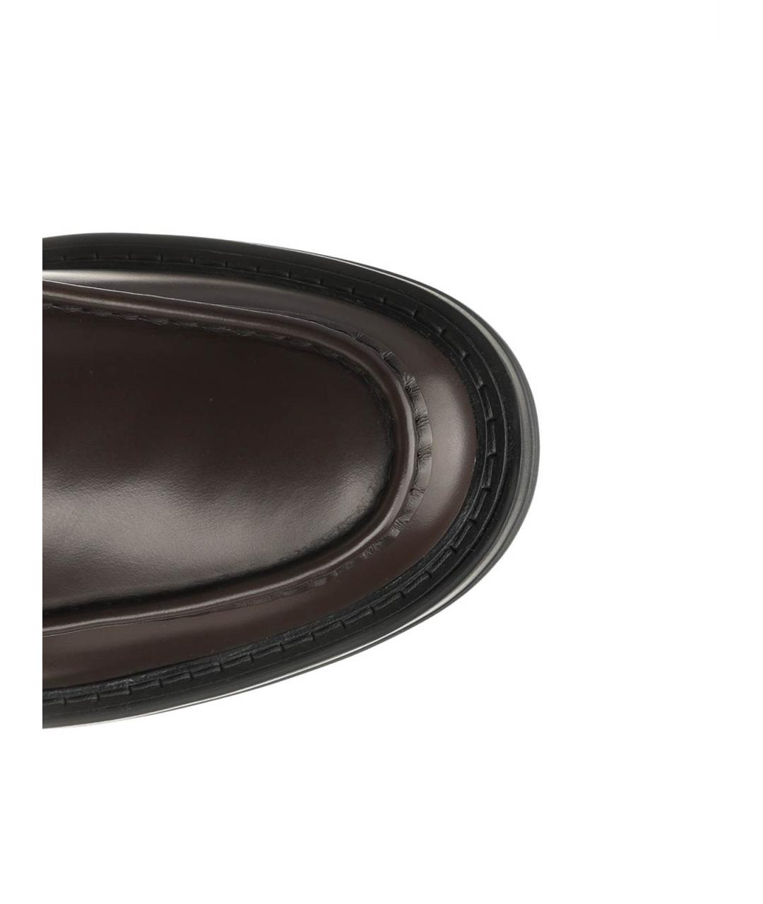 TOD'S Черные кожаные лоферы, фото 4