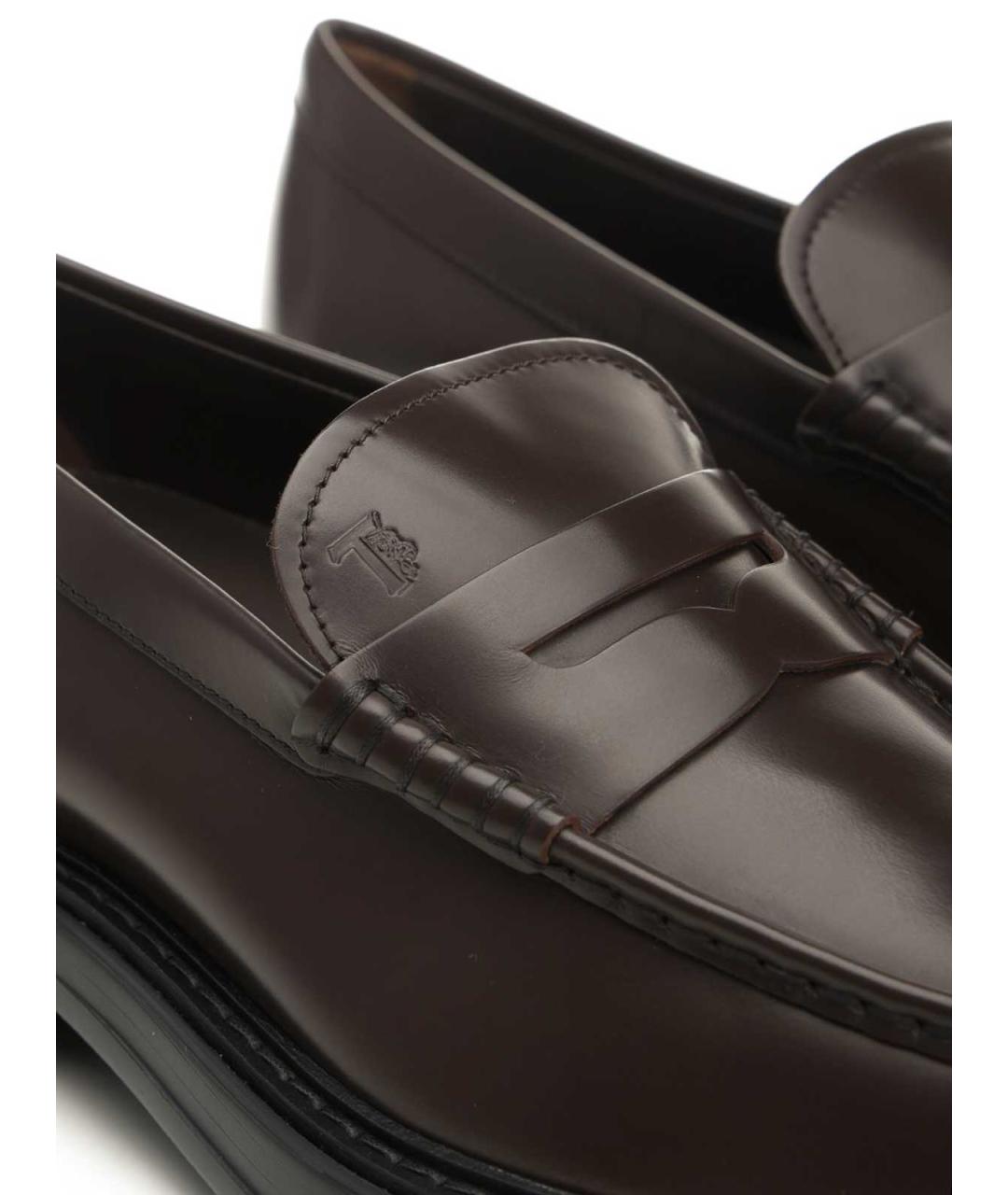 TOD'S Черные кожаные лоферы, фото 6