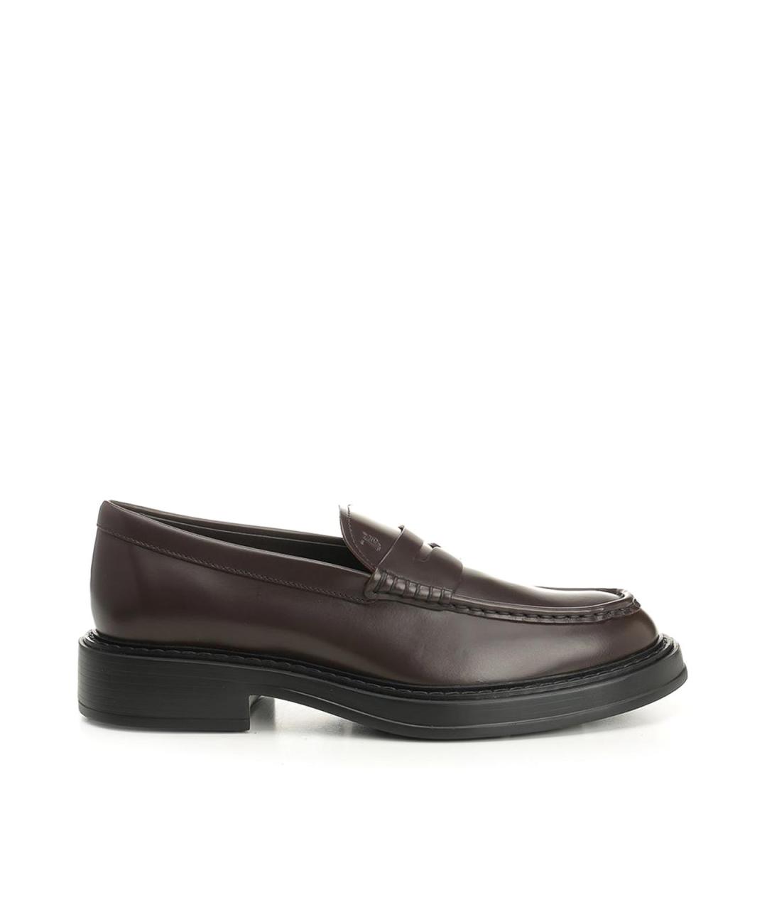 TOD'S Черные кожаные лоферы, фото 1