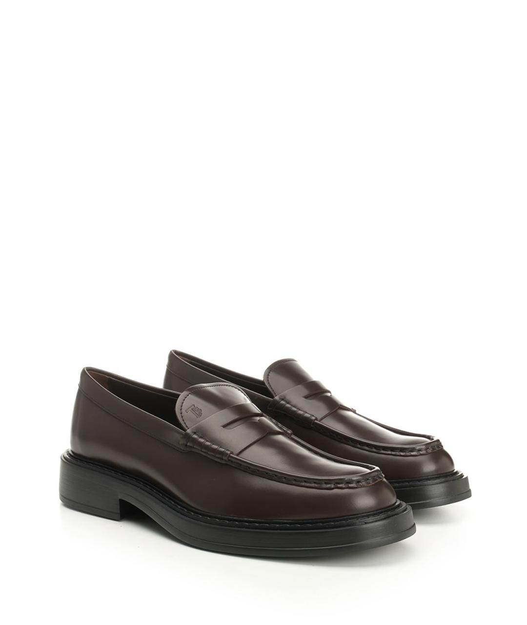 TOD'S Черные кожаные лоферы, фото 2