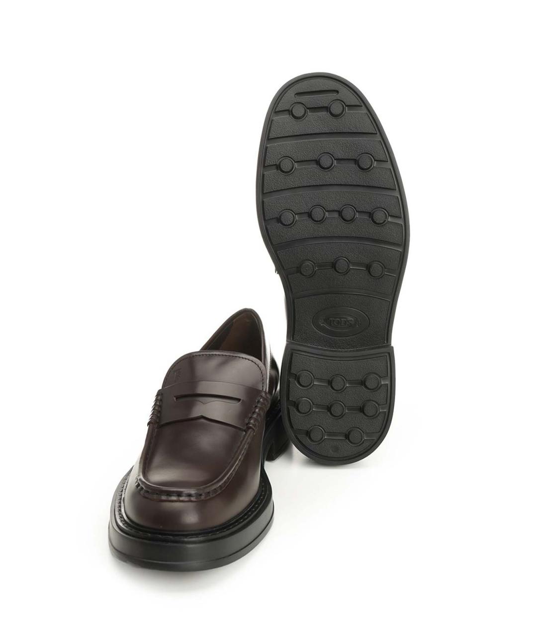 TOD'S Черные кожаные лоферы, фото 5