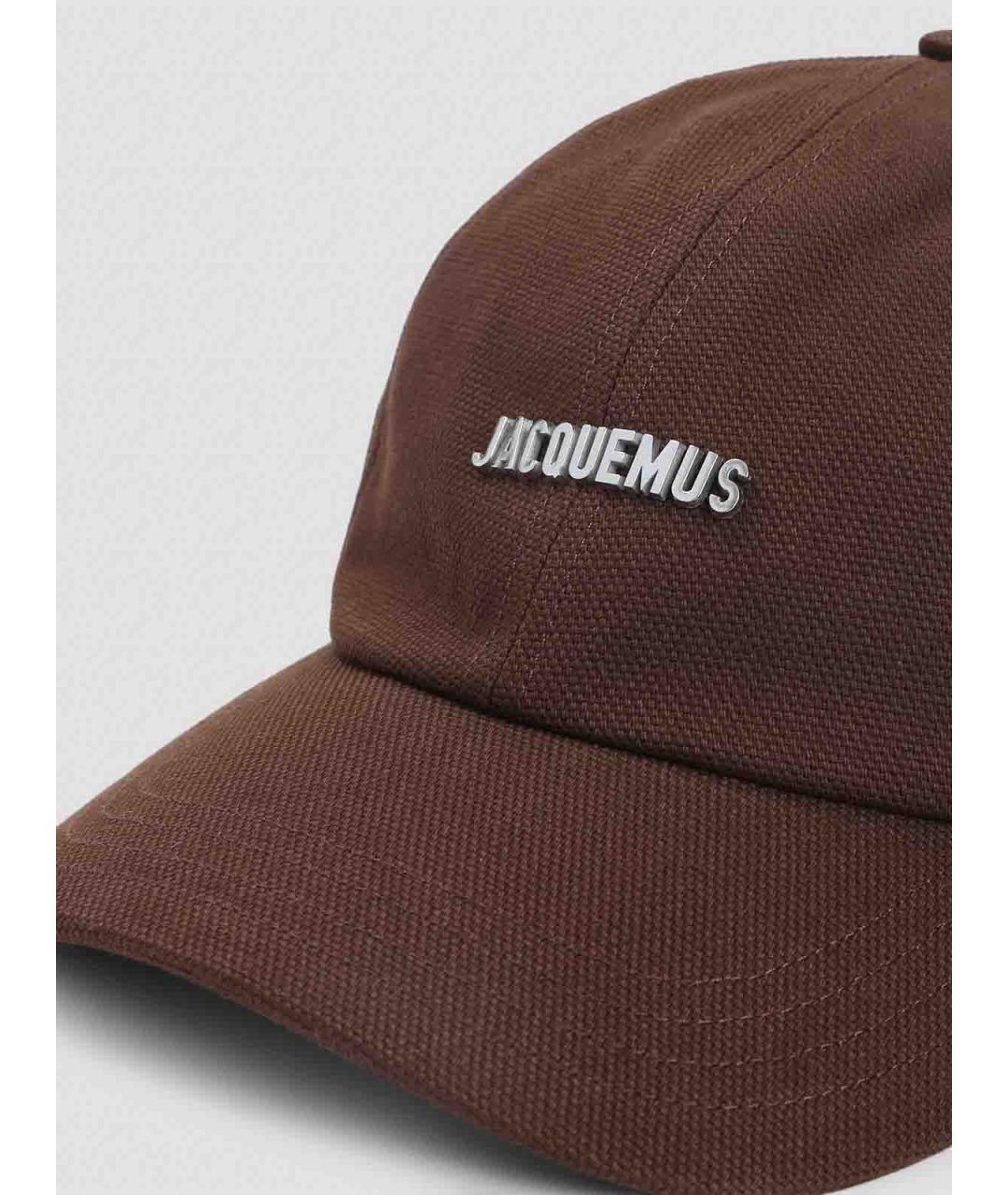 JACQUEMUS Коричневая хлопковая кепка/бейсболка, фото 3