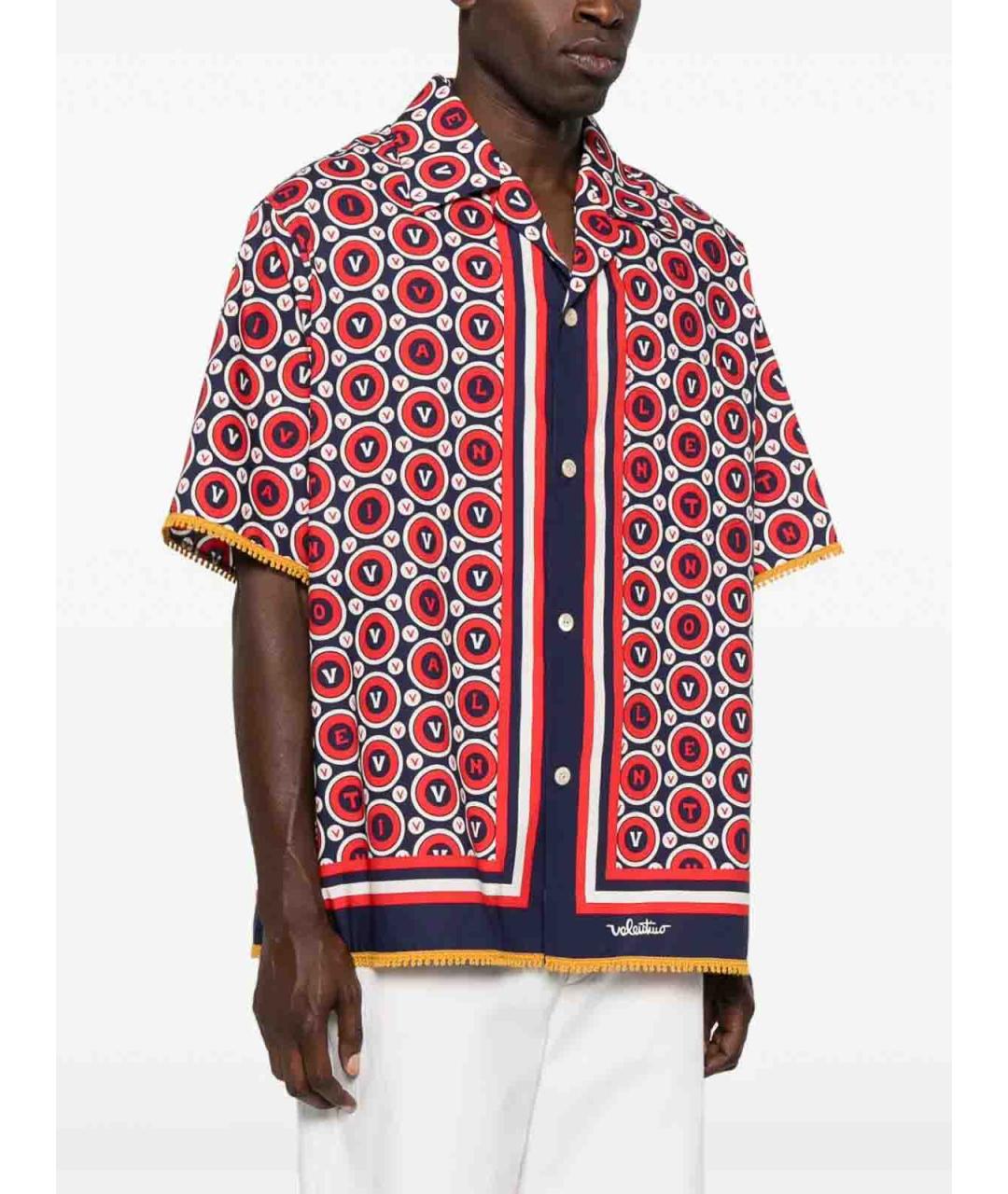 VALENTINO Синяя хлопковая классическая рубашка, фото 5
