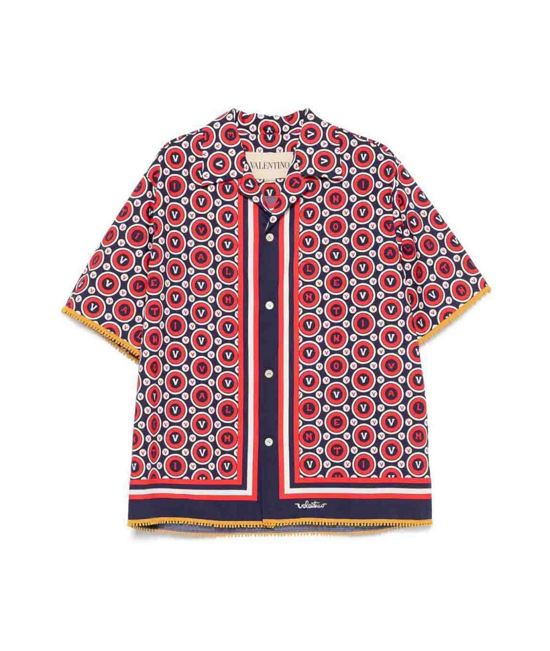 VALENTINO Синяя хлопковая классическая рубашка, фото 1