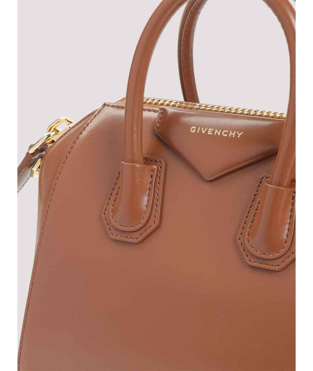 GIVENCHY Коричневая кожаная сумка тоут, фото 3