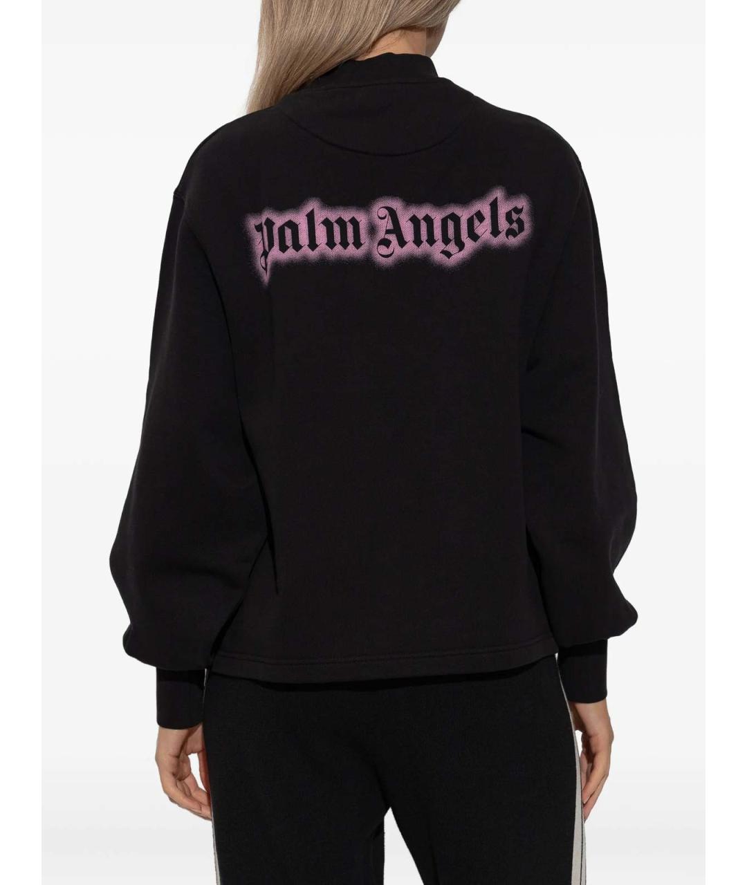 PALM ANGELS Черный хлопковый джемпер / свитер, фото 4