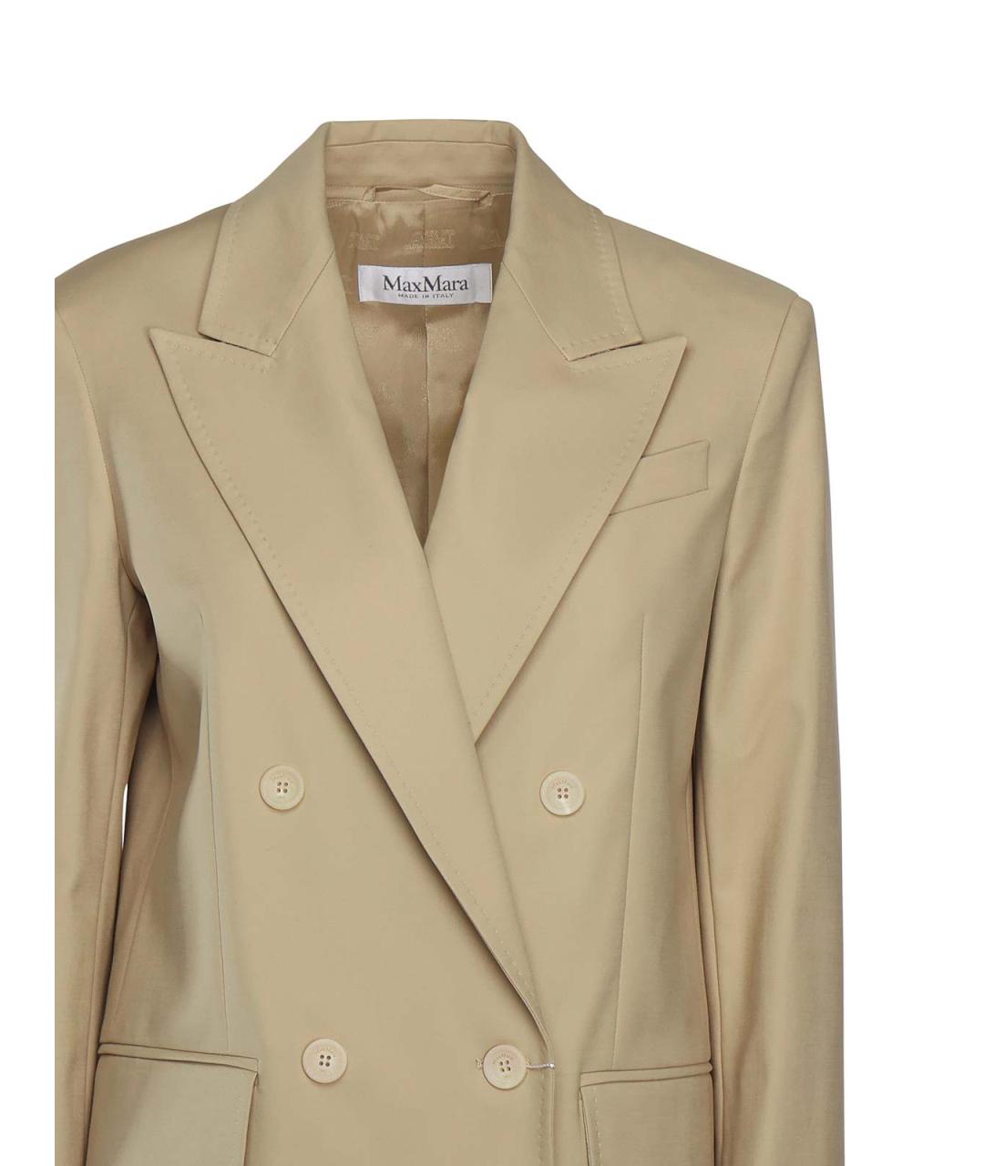 MAX MARA Бежевая хлопковая куртка, фото 2