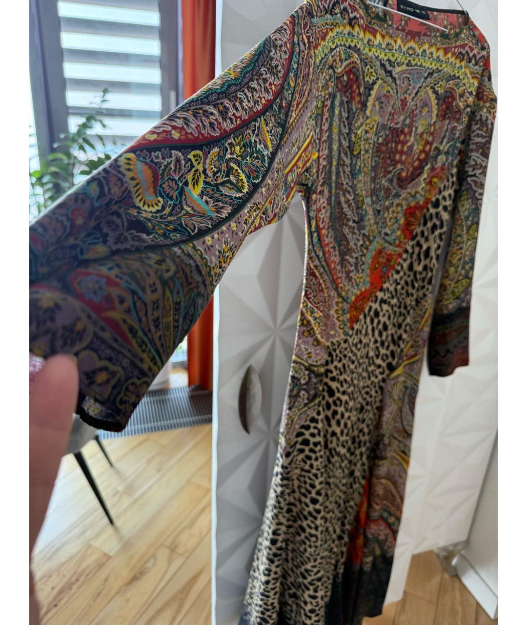 ETRO Коричневое вискозное повседневное платье, фото 7