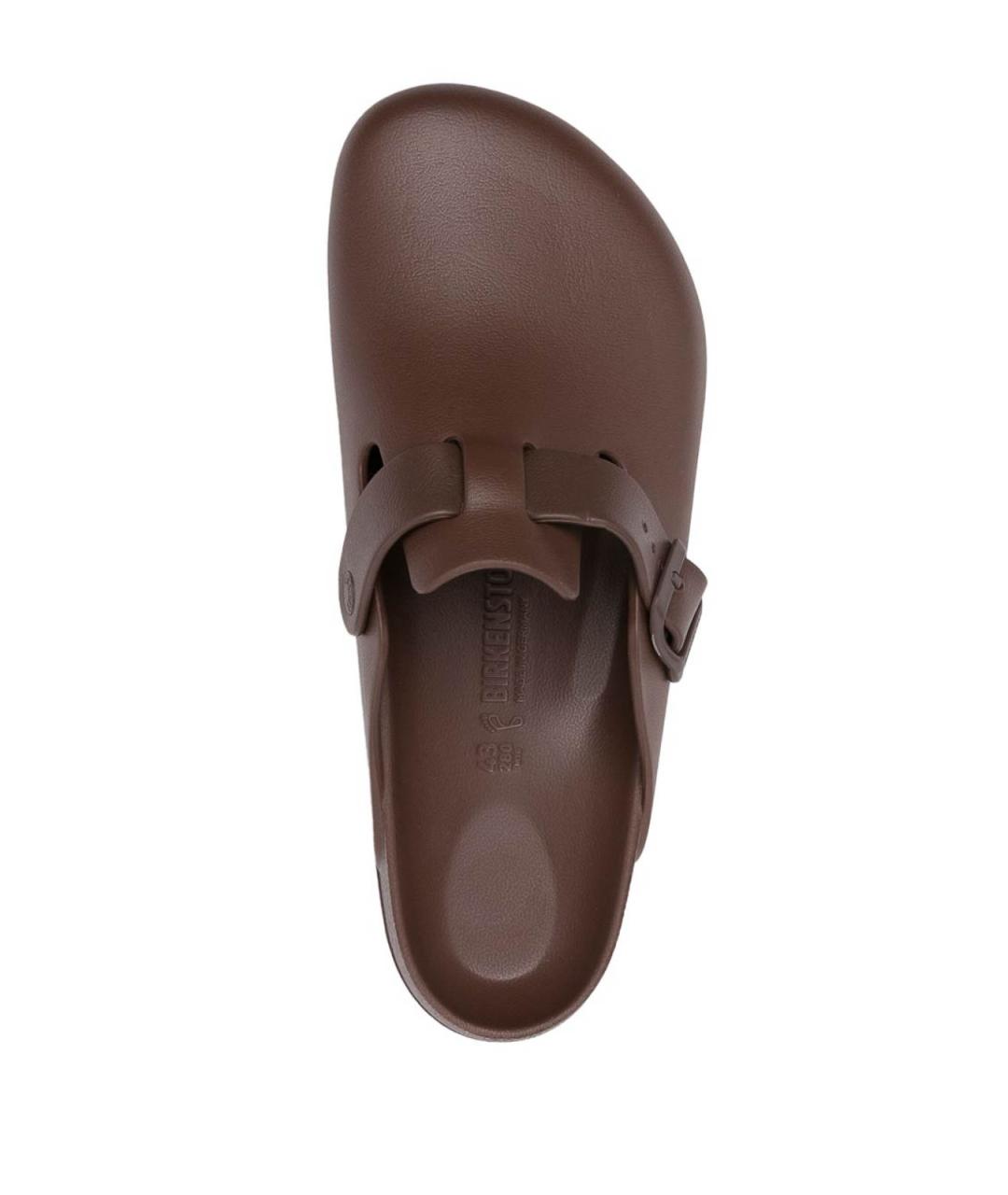 BIRKENSTOCK Коричневые кожаные шлепанцы, фото 3