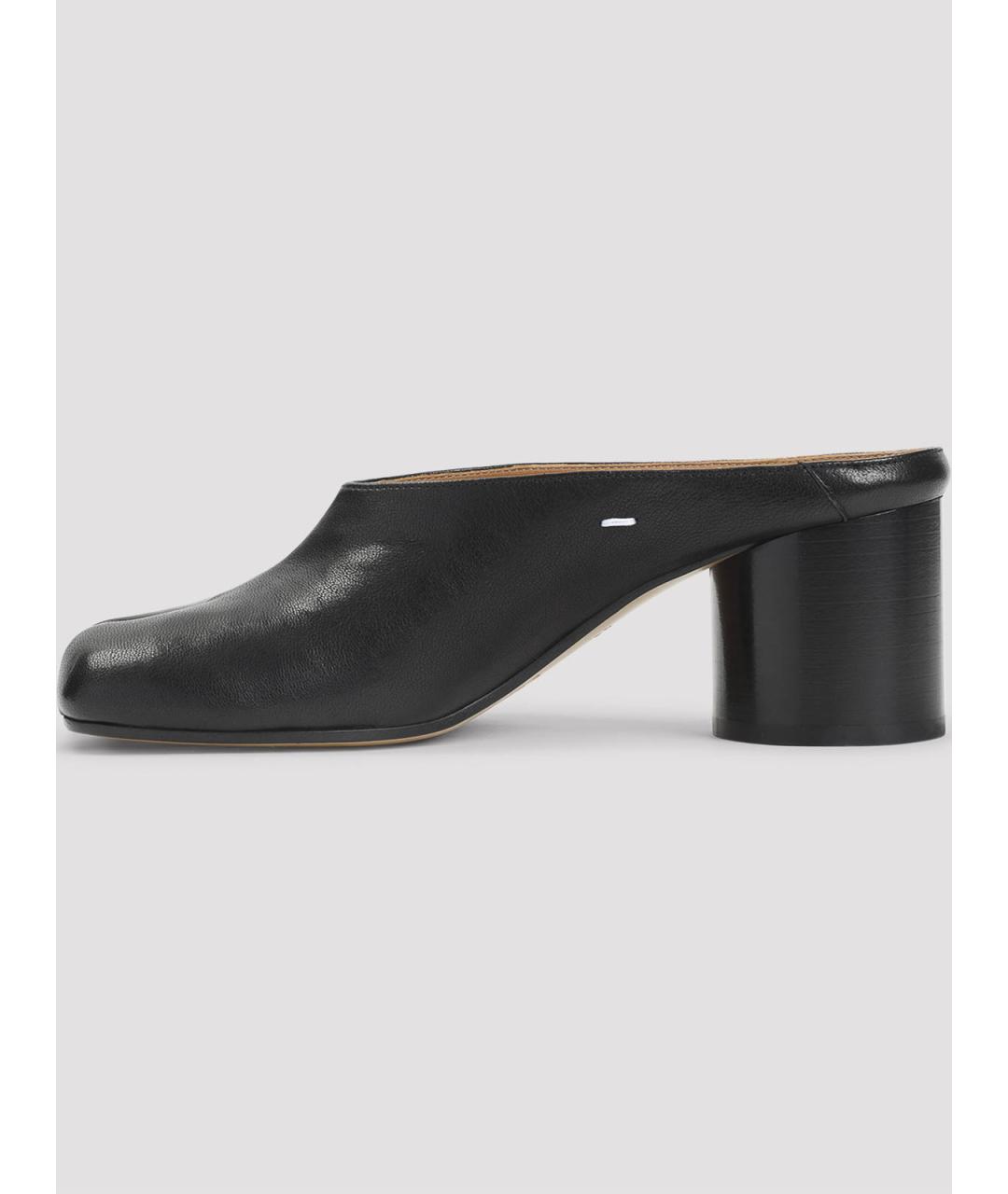 MAISON MARGIELA Черные кожаные мюли, фото 2