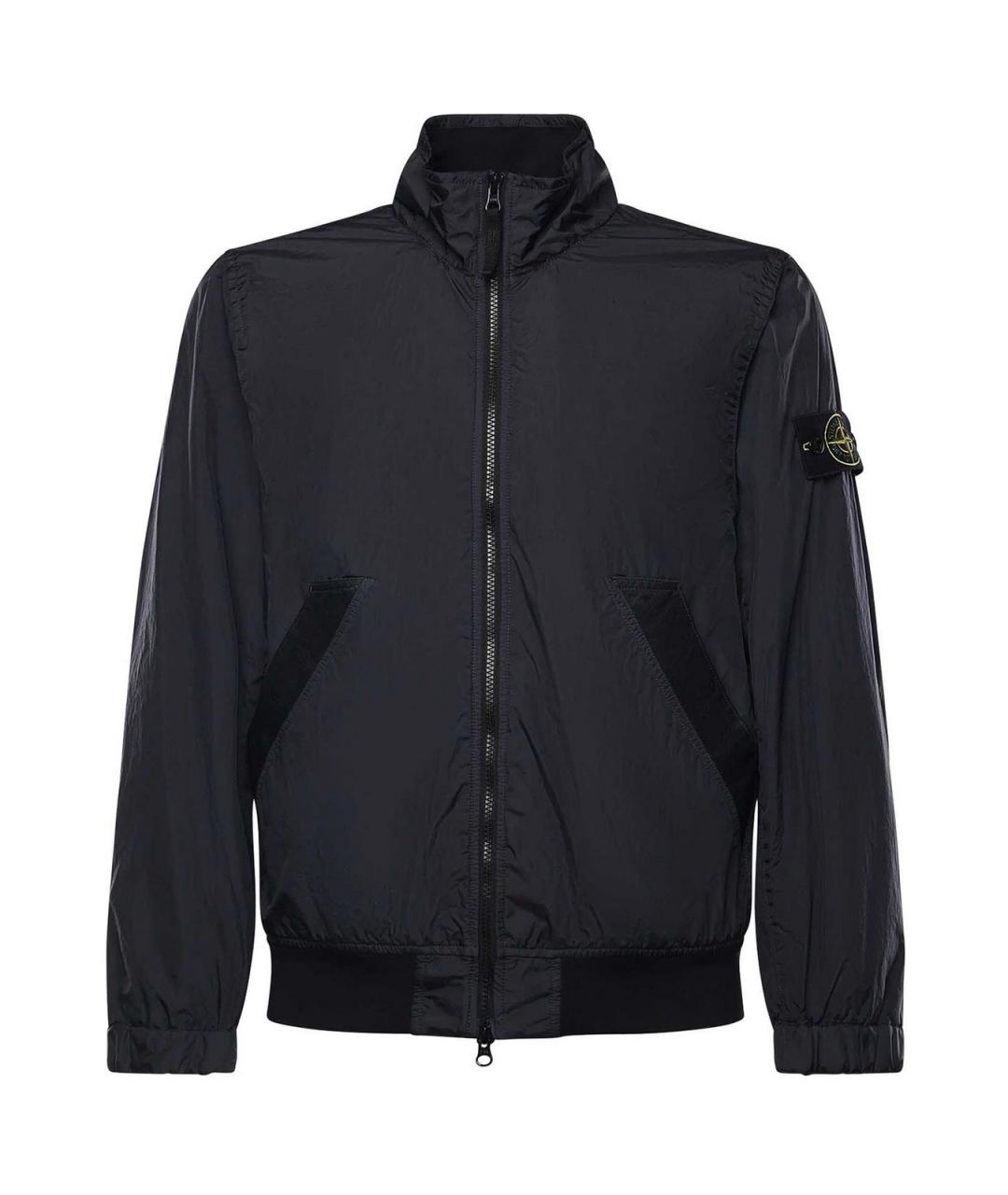STONE ISLAND Темно-синяя полиамидовая куртка, фото 1