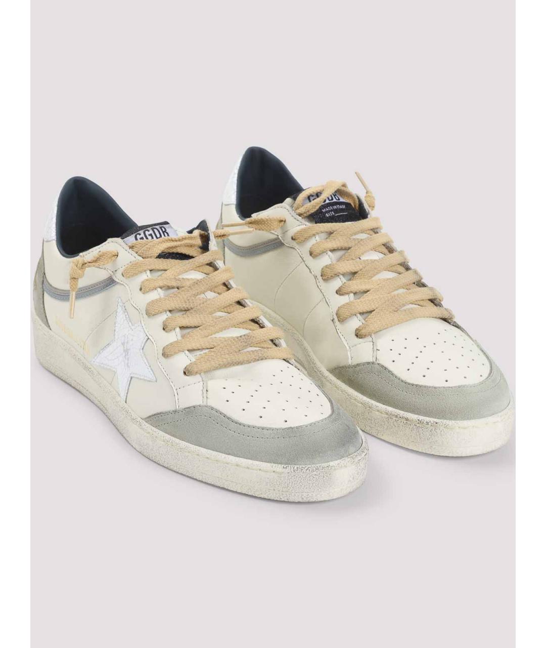 GOLDEN GOOSE DELUXE BRAND Зеленые кожаные низкие кроссовки / кеды, фото 3