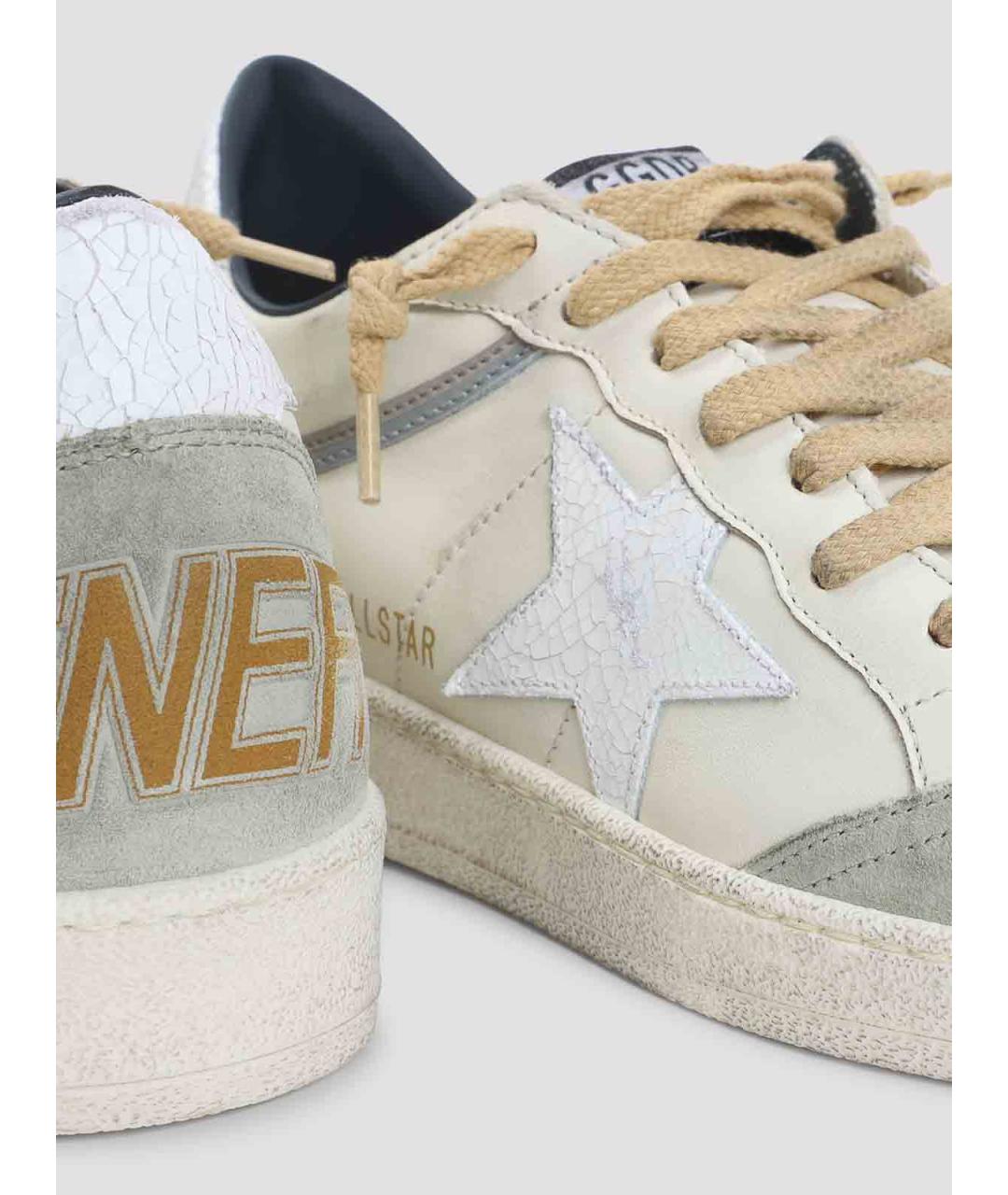 GOLDEN GOOSE DELUXE BRAND Зеленые кожаные низкие кроссовки / кеды, фото 4