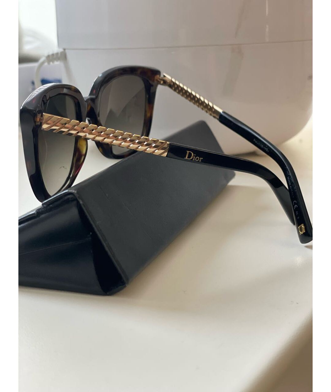 CHRISTIAN DIOR PRE-OWNED Коричневые металлические солнцезащитные очки, фото 5
