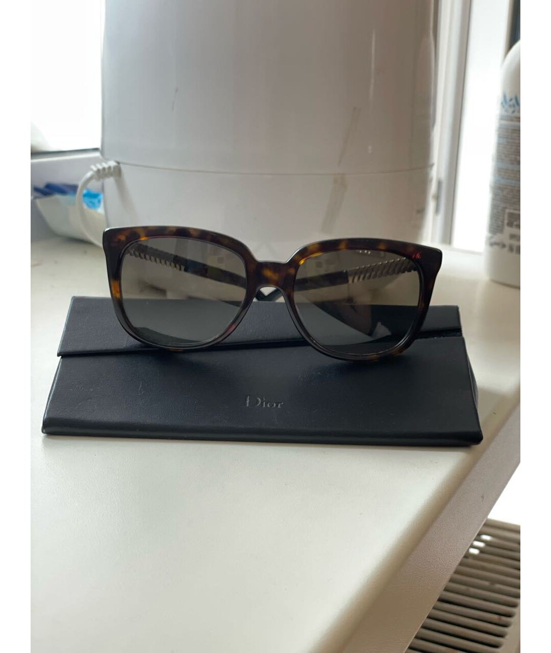 CHRISTIAN DIOR PRE-OWNED Коричневые металлические солнцезащитные очки, фото 6