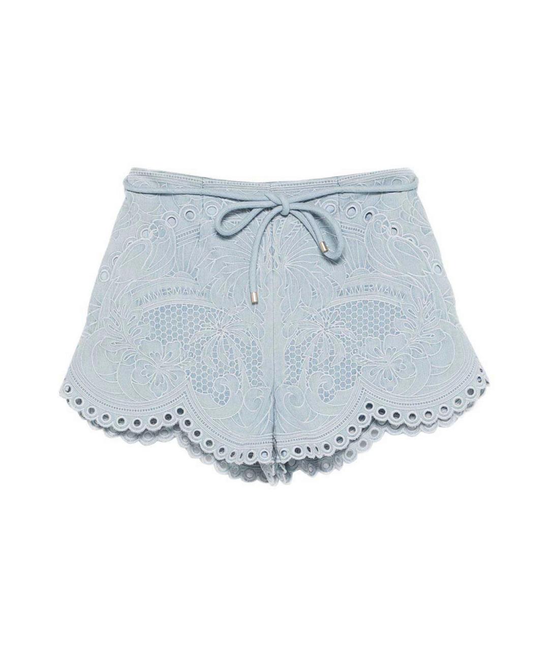 ZIMMERMANN Синие хлопковые шорты, фото 1