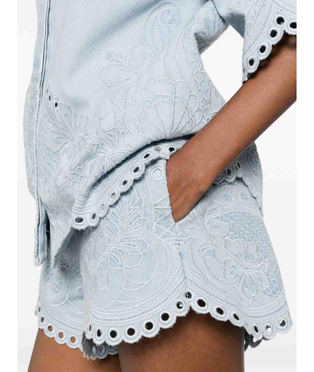 ZIMMERMANN Синие хлопковые шорты, фото 2