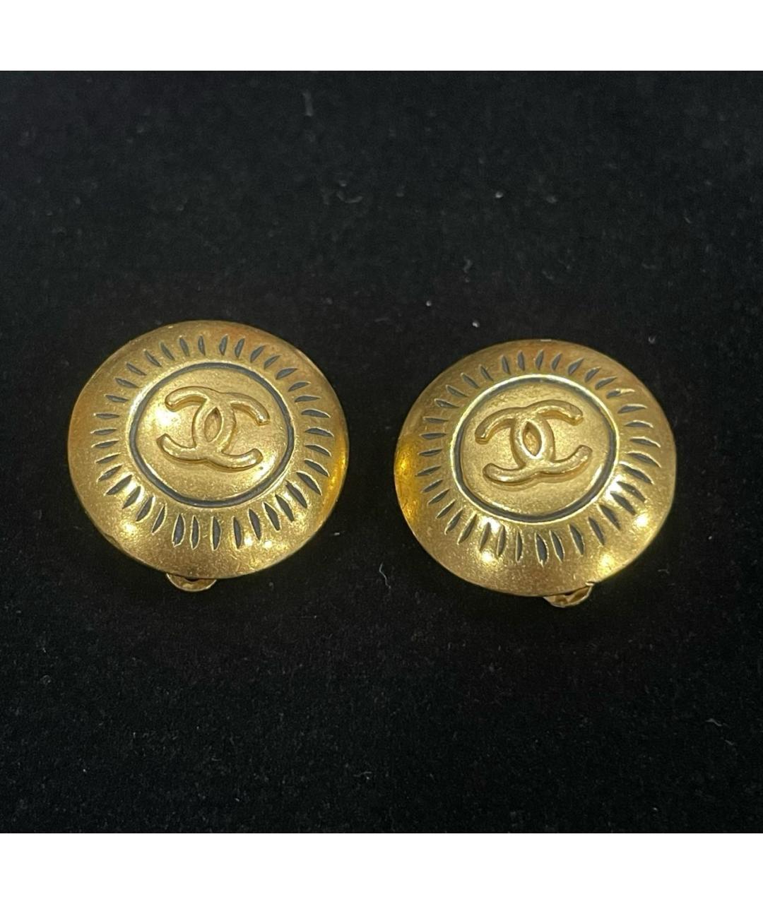 CHANEL Золотые серьги, фото 9